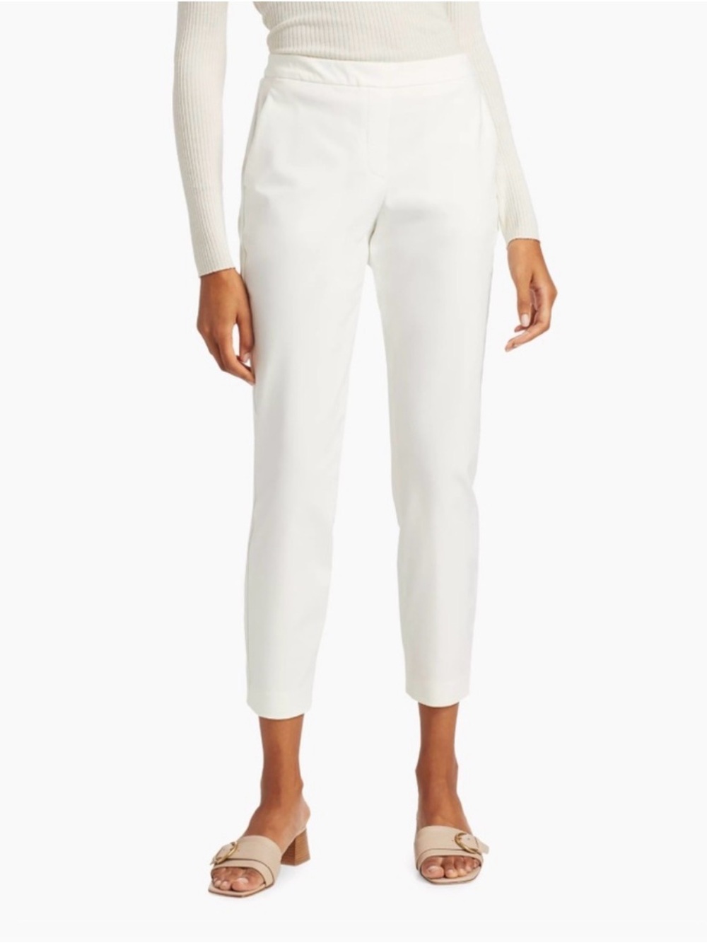 Theory | White Ankle Pants, 4